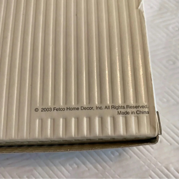 Vintage Fetco MCM Blue Silver Trim 6x4 Picture Frame NEW in Box! Baby Boy - Picture 3 of 6